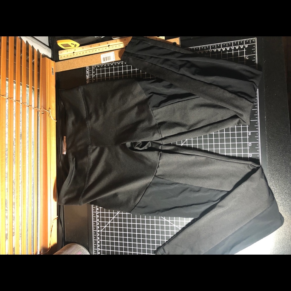 F21 Black Mesh Paneled Leggings